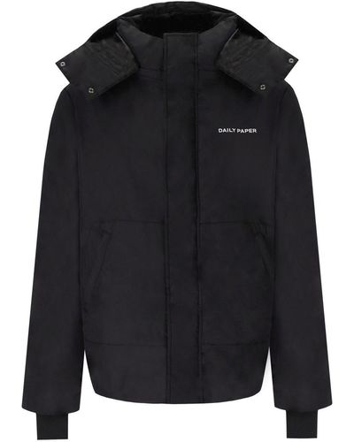 Daily Paper Ruraz Hooded Puffer Jacket - Black