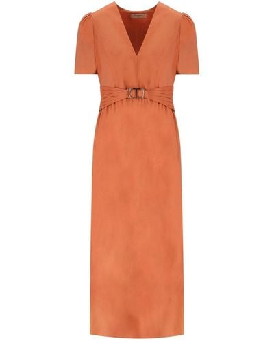 Twin Set Midi Dress - Orange