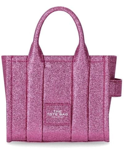 Marc Jacobs The Galactic Glitter Crossbody Tote Lipstick Pink Tas - Paars