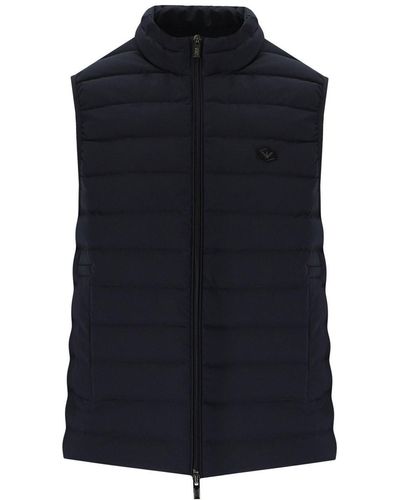 Emporio Armani Essential Marine Gewatteerd Vest - Zwart