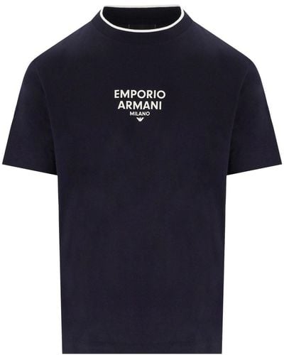 Emporio Armani T-shirt ea milano navy - Blu