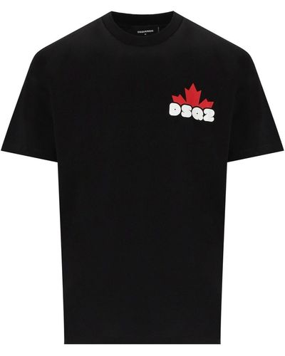 DSquared² Dsq2 Loose Fit Black T-shirt