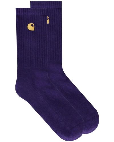 Carhartt Chase Purple Socks - Blue
