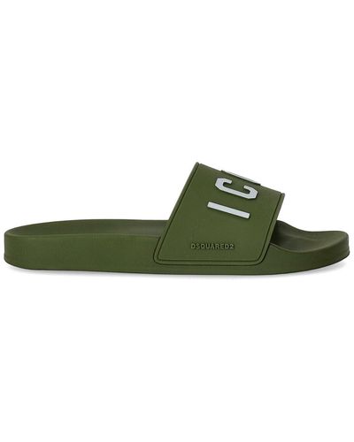 DSquared² Be Icon Military Green Slide
