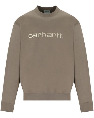 Carhartt Branch rattan sweatshirt mit logo - Grau