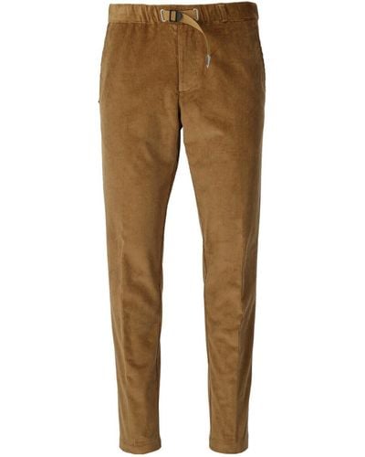 White Sand Greg Honey Ribbed Trousers - Natural