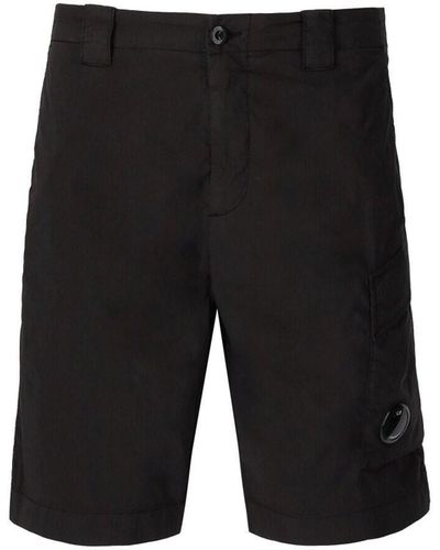 C.P. Company 50 Fili Stretch Cargo Bermuda Shorts - Black