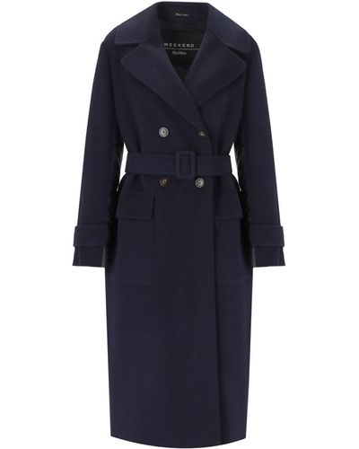 Weekend by Maxmara Tronto Blue Trench Coat
