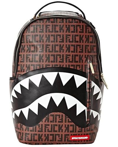 Sprayground Brown Offended Shark Backpack