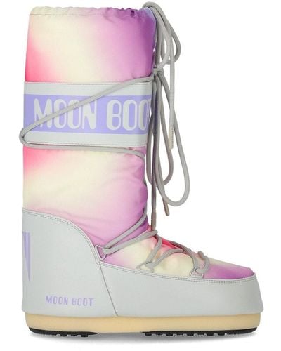 Moon Boot Icon Tie Dye Snow Boot - Grey