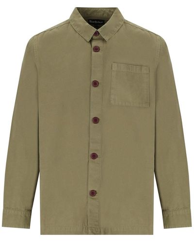 Barbour Giacca camicia washed oliva - Verde