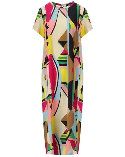 Weekend by Maxmara Orchis Multicolored Dress - White