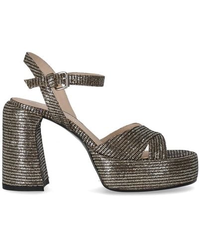 Elena Iachi Lexy Gold Heeled Sandal - Metallic