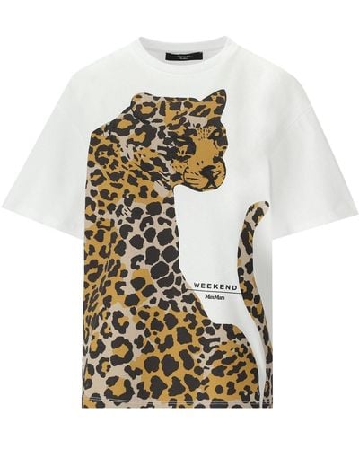 Weekend by Maxmara Viterbo weisses t-shirt - Mettallic