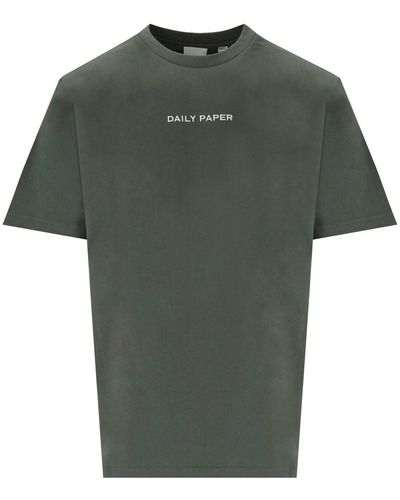 Daily Paper T-shirt logotype militare - Verde
