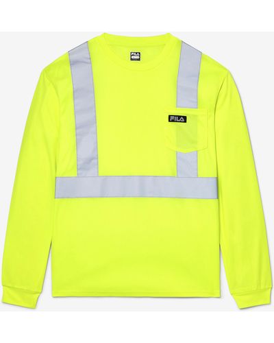 Fila High Visibility Long Sleeve Work Shirt - Yellow