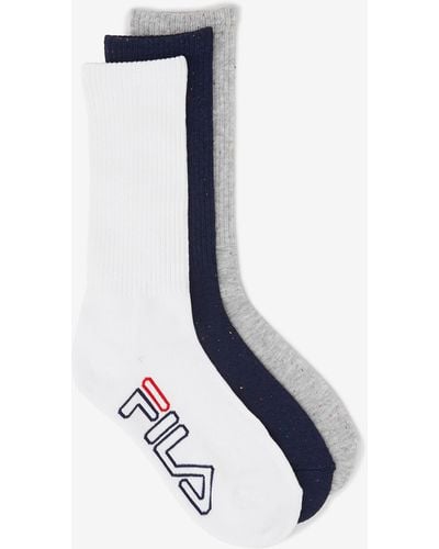 Fila Speckle Stripe Crew Sock 3-pack - Blue