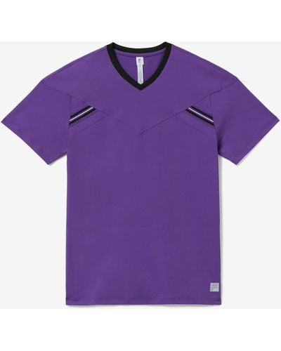 Fila Back Spin Short Sleeve V-neck - Purple