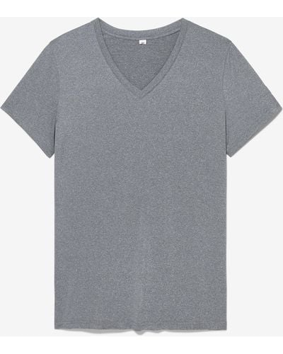 Fila Tennis Short Sleeve V-neck Top - Gray