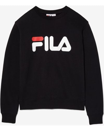 Fila Classic Logo Long Sleeve Crew - Black