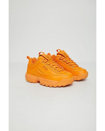 Fila Womens Disruptor Ii Premium Chunky Sneaker In Neon Orange