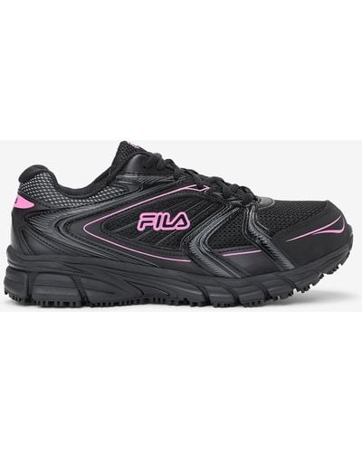 Fila Memory Reckoning 8 Slip Resistant Steel Toe Shoe - Black