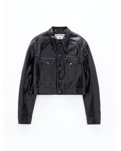 Filippa K Padded Leather Jacket - Black