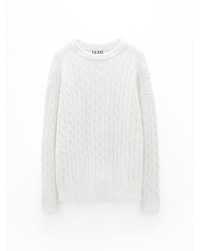 Filippa K Braided Mohair Sweater - White