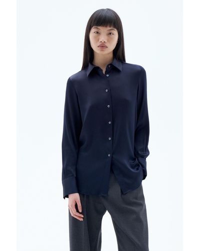 Filippa K Eira Silk Shirt - Blue