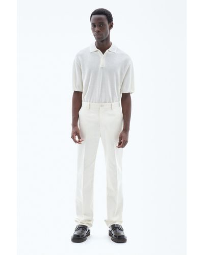 Filippa K Straight Linen Trousers - White