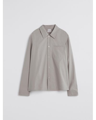 Filippa K Matt Linen Overshirt - Grey
