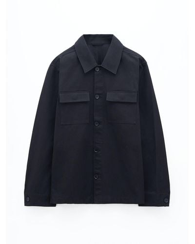 Filippa K Cotton Workwear Jacket - Blue