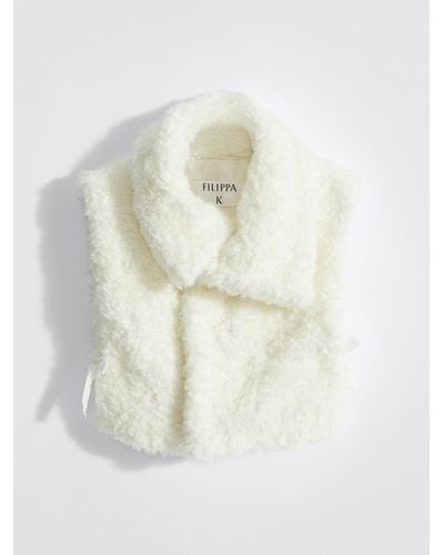 Filippa K Rowan Faux Fur Vest - White