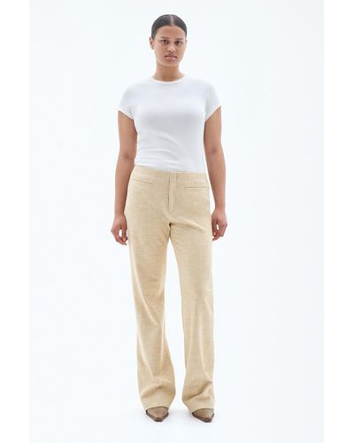 Filippa K Straight Textured Pants - White