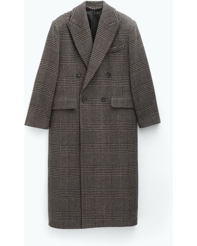 Filippa K Tailored Check Coat - Brown