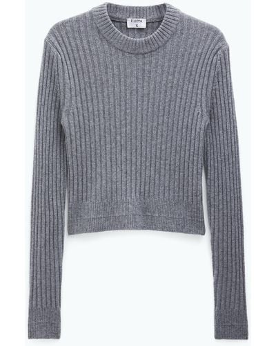 Filippa K Wool Rib Sweater - Gray