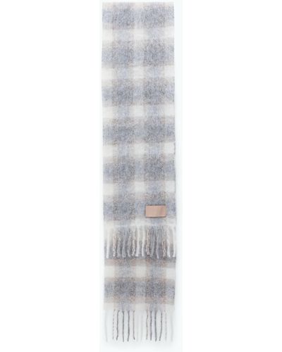 Filippa K Mohair Blend Check Scarf - White