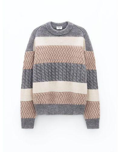Filippa K Braided Swedish Wool Sweater - White