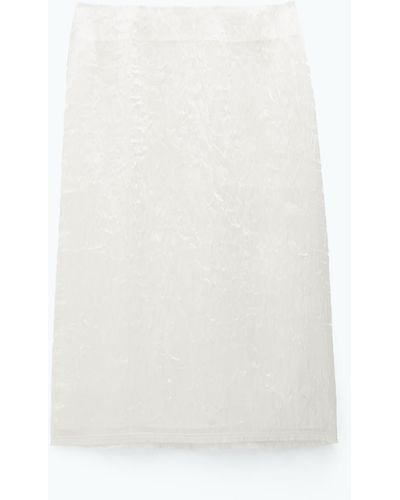 Filippa K Crinkled Pencil Skirt - White