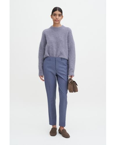 Filippa K Emma Cropped Cool Wool Trousers - Blue