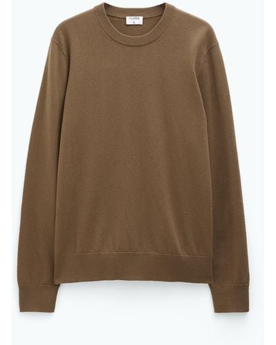 Filippa K Cotton Merino Sweater - Brown