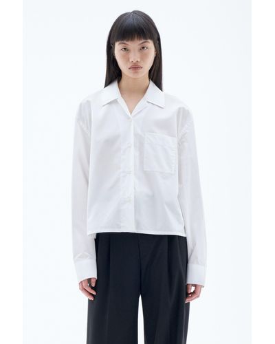 Filippa K Cropped Poplin Shirt - White