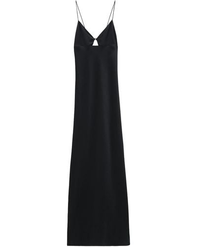 Filippa K Satin Slip Dress - Black