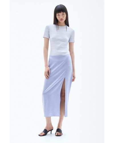 Filippa K Silk Pencil Skirt - Blue