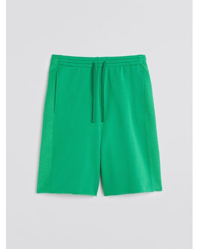 Filippa K Reversed Stripe Shorts - Green