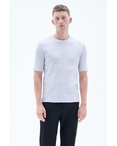 Filippa K Striped Rib Tee - White