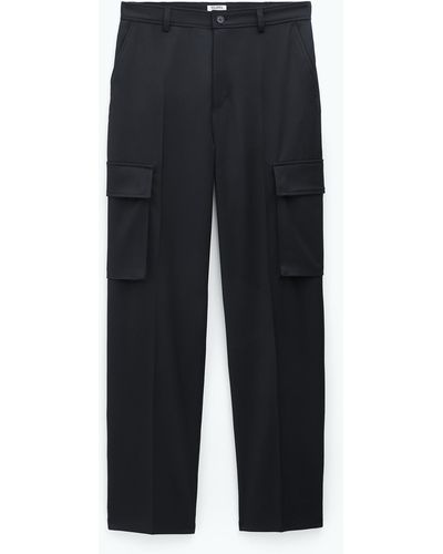 Filippa K Wool Twill Cargo Pants - Black