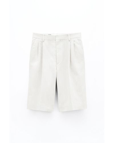 Filippa K Relaxed Pinstripe Shorts - White