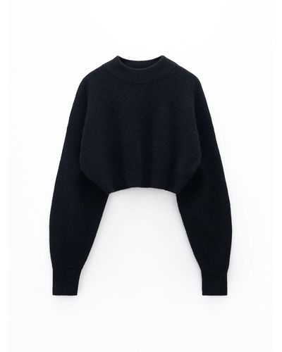 Filippa K Cropped Yak Sweater - Black