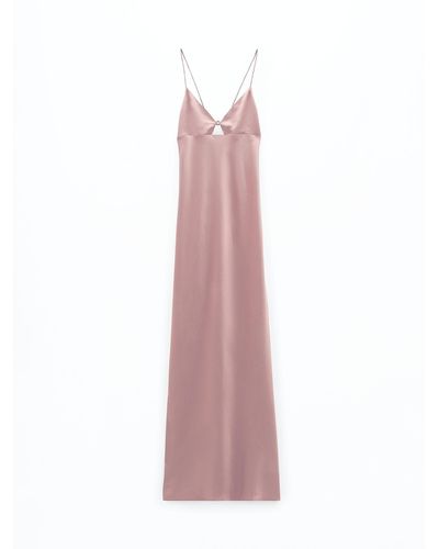 Filippa K Satin Slip Dress - Pink